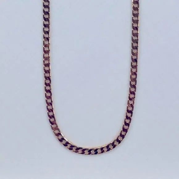 Heavy 26” 18k Gold Filled Diamond Cut Curb Chain Necklace NWT - Picture 2 of 9